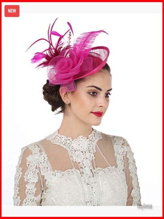 Women\'s Fascinator Hat with Feathers and Veil for Wedding Cocktail Party
